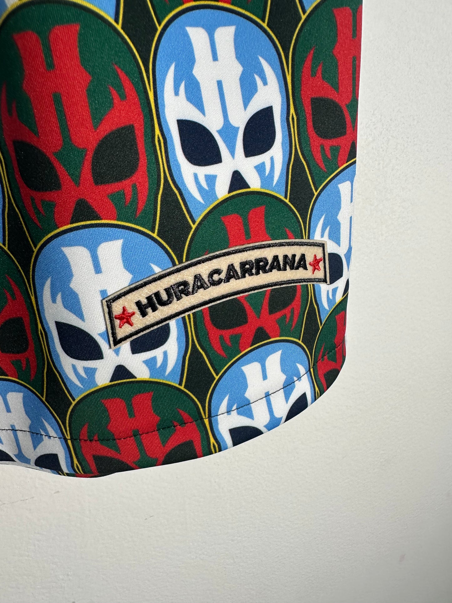 Short estampado Rojo/Azul