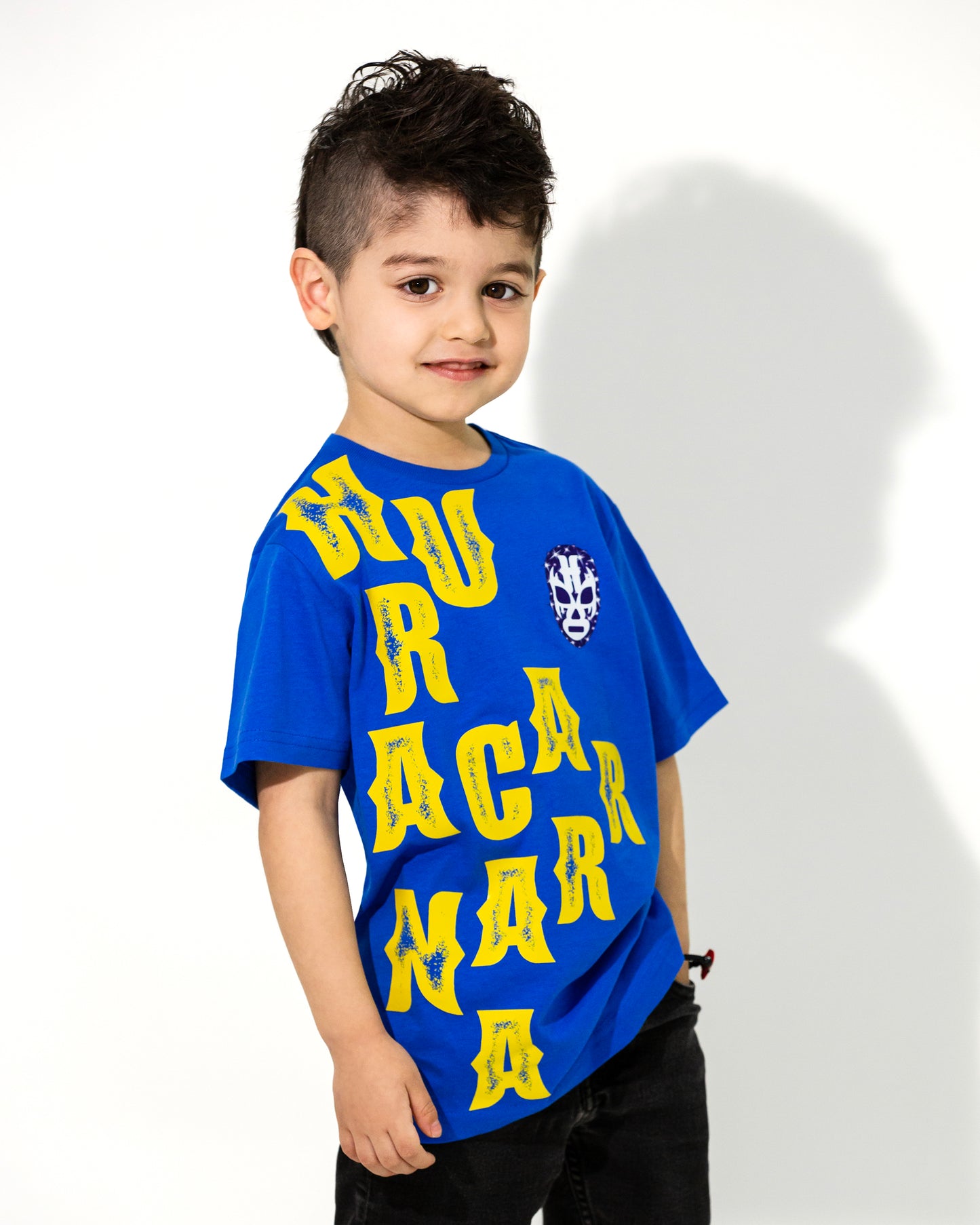 T SHIRT AZUL KIDS HURACARRANA VERTICAL