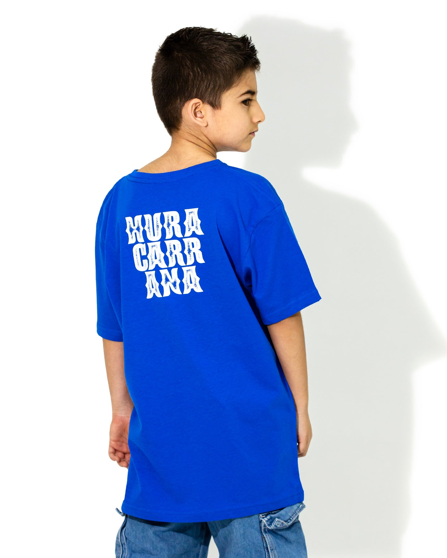 T SHIRT AZUL KIDS HURACARRANA CON MÁSCARA