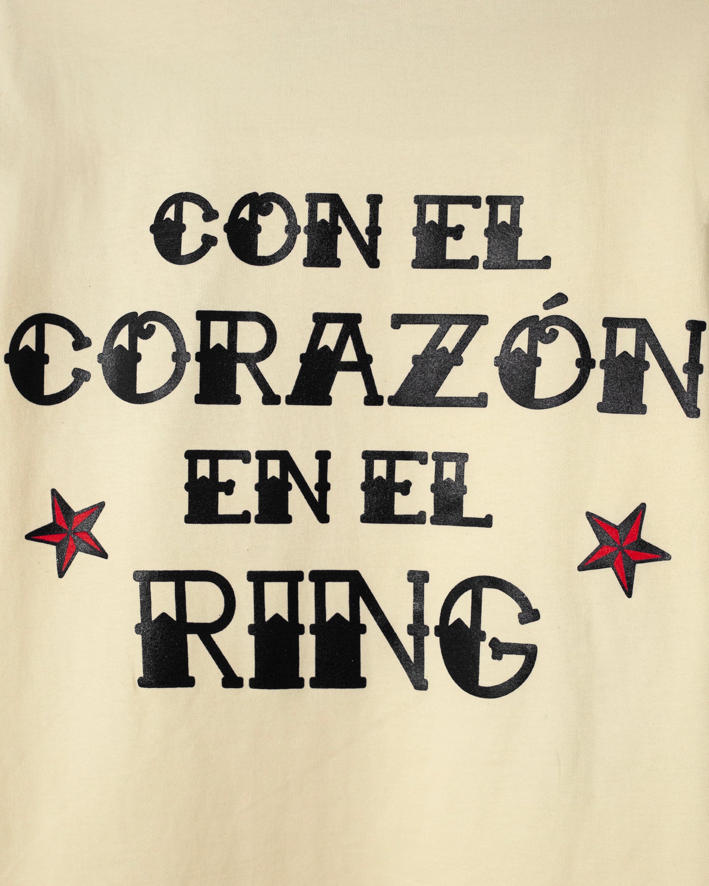 T shirt beige Con el corazón en el ring