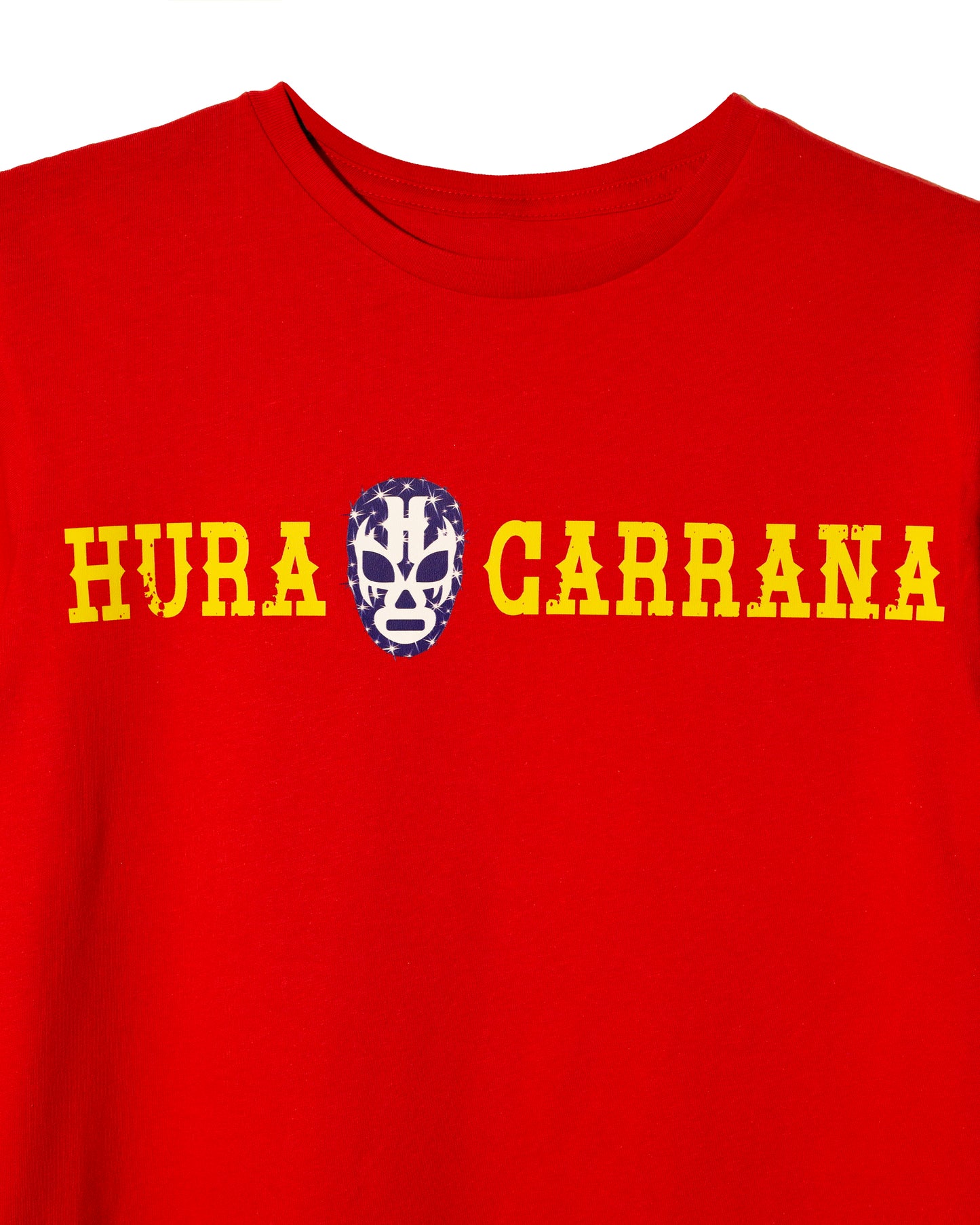 T SHIRT ROJA KIDS HURACARRANA CON MÁSCARA