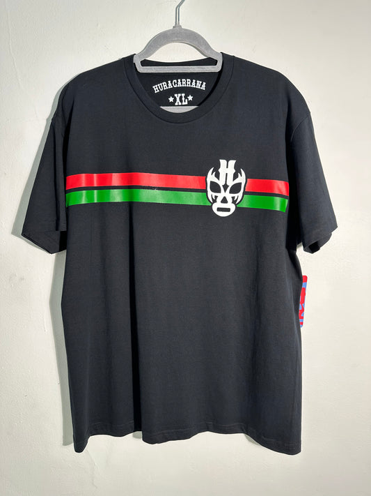 T shirt negra líneas