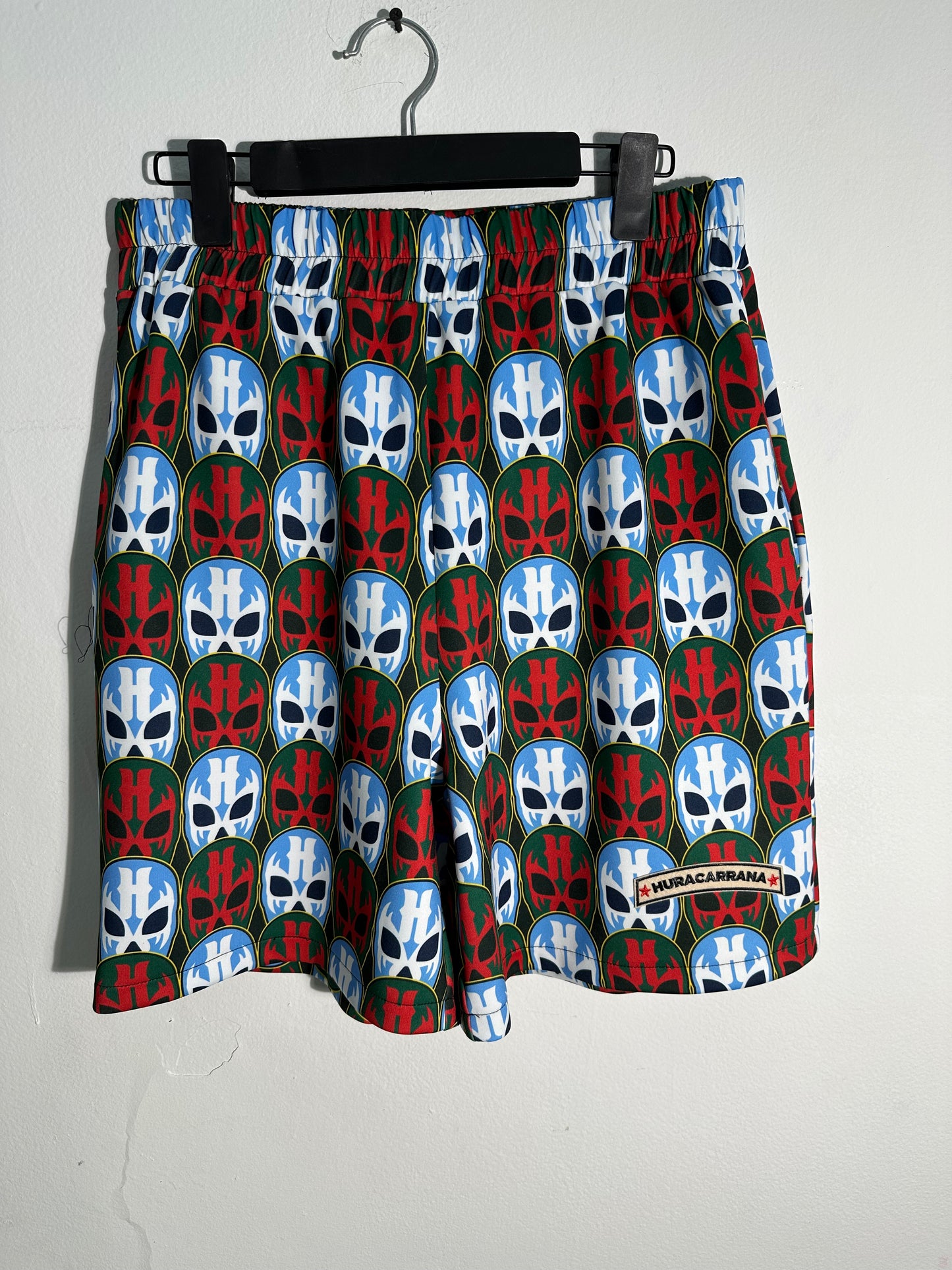 Short estampado Rojo/Azul