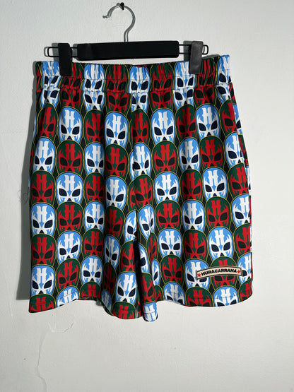 Short estampado Rojo/Azul