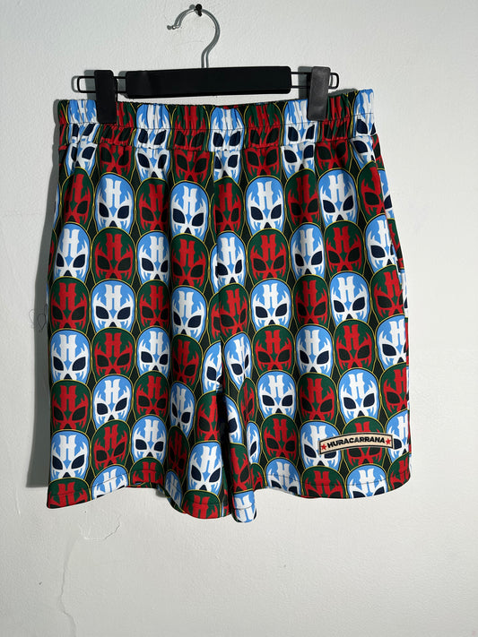 Short estampado Rojo/Azul