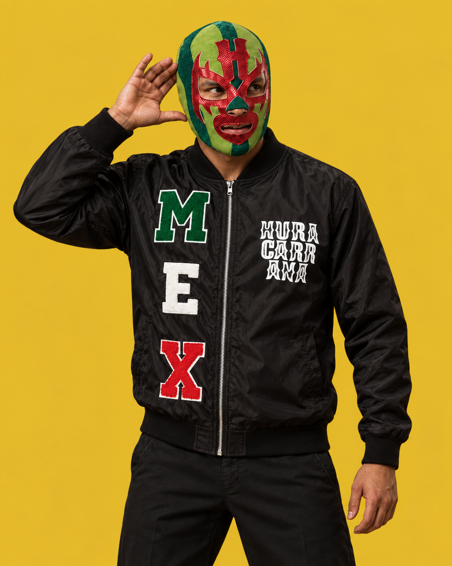 Bomber jacket negra Huracarrana