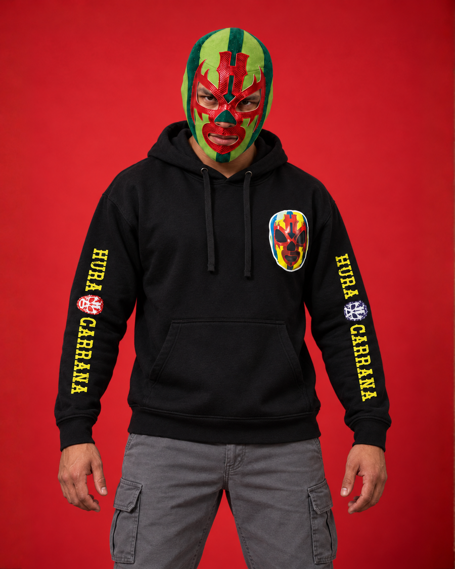 Hoodie negra Huracarrana