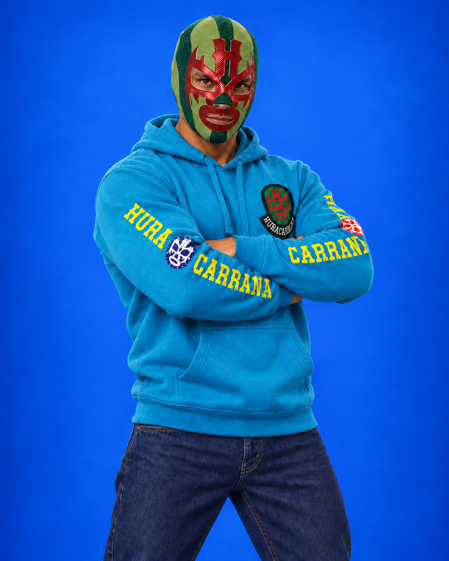 Hoodie celeste Huracarrana