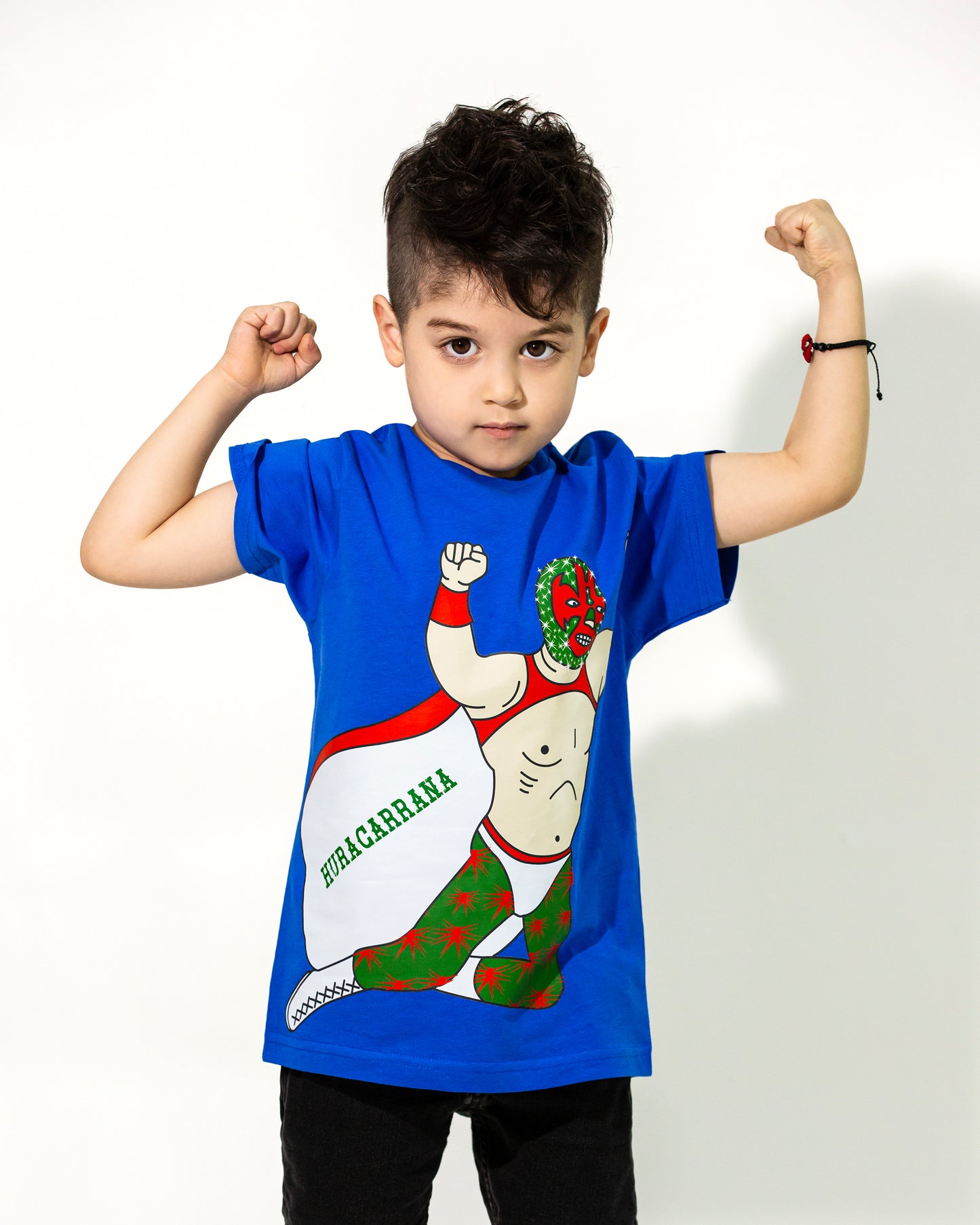 T SHIRT AZUL KIDS LUCHADOR