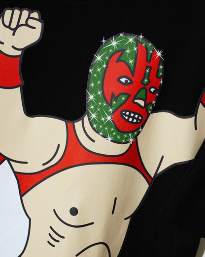 T SHIRT NEGRA LUCHADOR